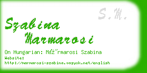 szabina marmarosi business card